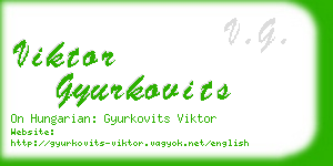viktor gyurkovits business card
